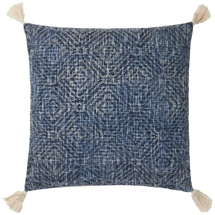 Loloi Blue Geometric 22" Square Down Filled Throw Pillow Vision