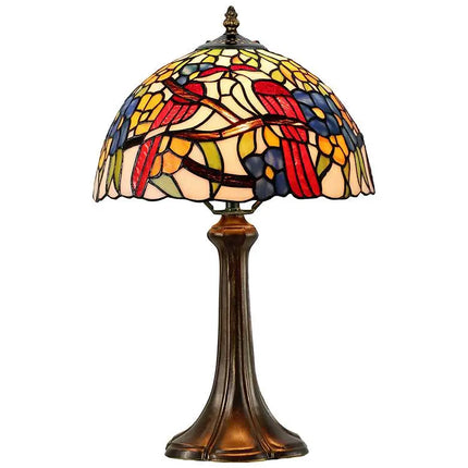 Lovebirds Floral 19" High Antique Bronze Accent Table Lamp Dale Tiffany