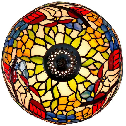 Lovebirds Floral 19" High Antique Bronze Accent Table Lamp Dale Tiffany