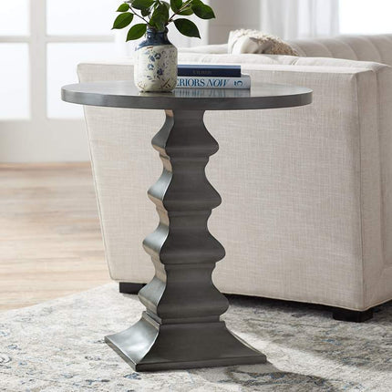 Ludlow 28" High Gray Slate Accent Table