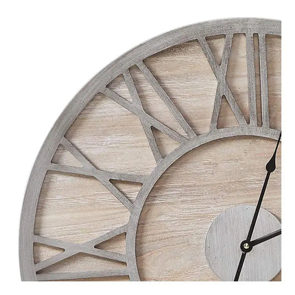 Madison Park Mason 23 1/2" Round Natural Wood Wall Clock Clock