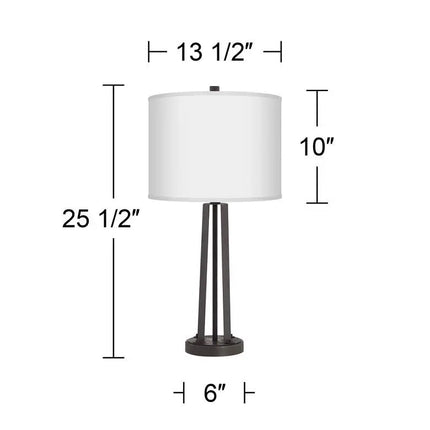 Magnolia Mosaic Susan Dark Bronze USB Table Lamps Set of 2 Giclee Glow