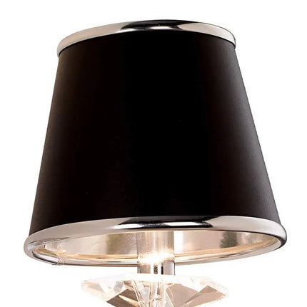 Manhattan 13" High Black and Chrome Crystal Wall Sconce Set of 2 Vienna Full Spectrum