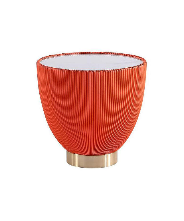 Manhattan Comfort Anderson 2.0 17 3/4" High Modern Orange End Table