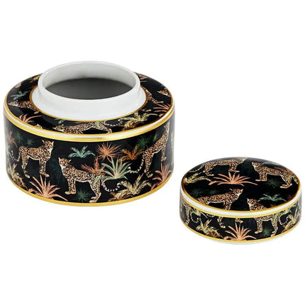 Matios Multi-Color Leopard Round Jar with Lid Kensington Hill