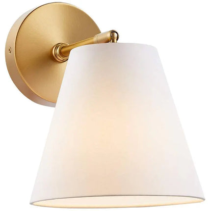 Meridian 10" High Natural Brass Wall Sconces Set of 2 Barnes and Ivy