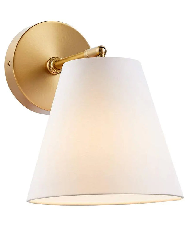 Meridian 10" High Natural Brass Wall Sconces Set of 2 Barnes and Ivy