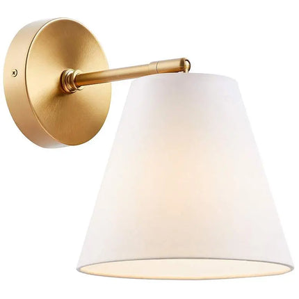 Meridian 10" High Natural Brass Wall Sconces Set of 2 Barnes and Ivy