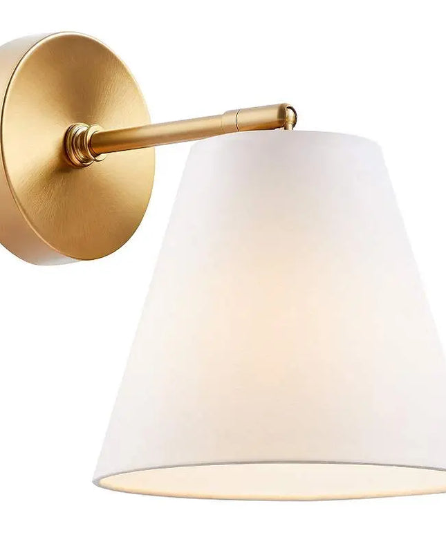 Meridian 10" High Natural Brass Wall Sconces Set of 2 Barnes and Ivy
