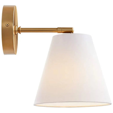 Meridian 10" High Natural Brass Wall Sconces Set of 2 Barnes and Ivy