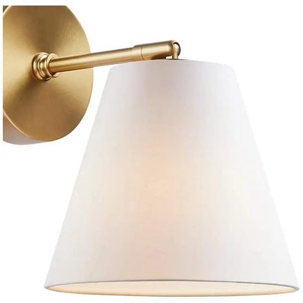 Meridian 10" High Natural Brass Wall Sconces Set of 2 Barnes and Ivy