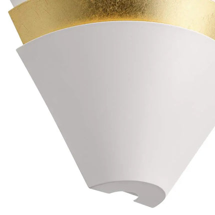 Misty 6 1/4" High White and Gold Leaf LED Wall Sconce Set of 2 360 Lighting