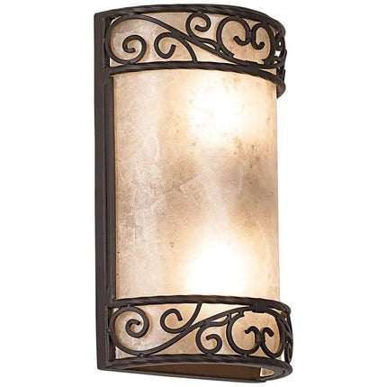 Natural Mica 12 1/2" High Wall Sconce Fixtures Set of 2 John Timberland