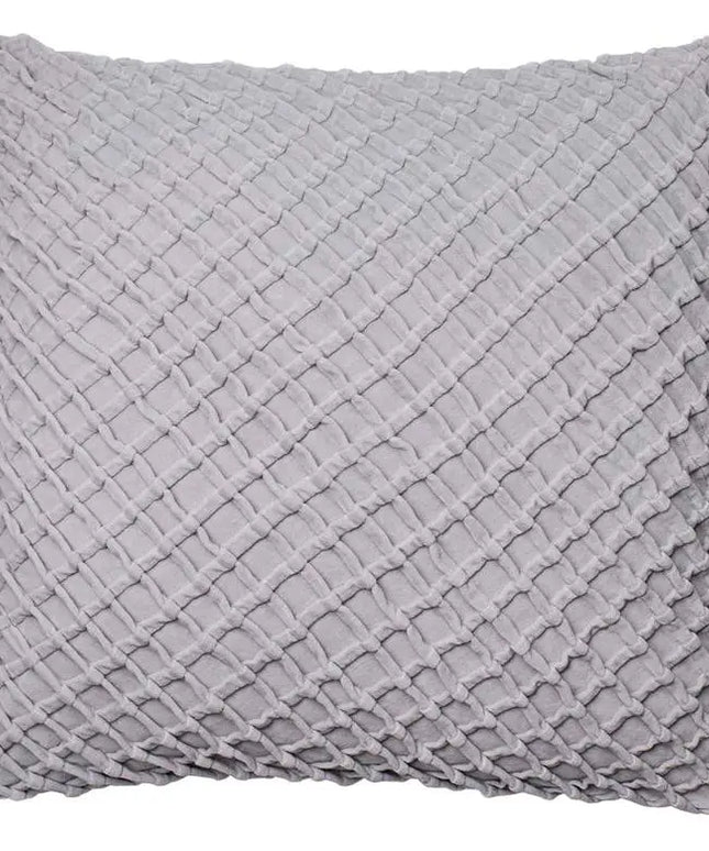 New Classics Gray 22" Square Crosshatch Velvet Throw Pillow Vision