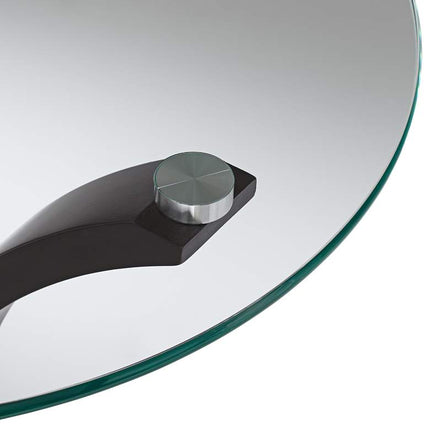 Niles 17 3/4" Wide Bent Wood and Glass Modern Accent Table