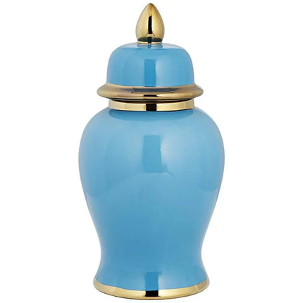 Nirvana Shiny Turquoise Porcelain Ginger Jar with Lid Kensington Hill