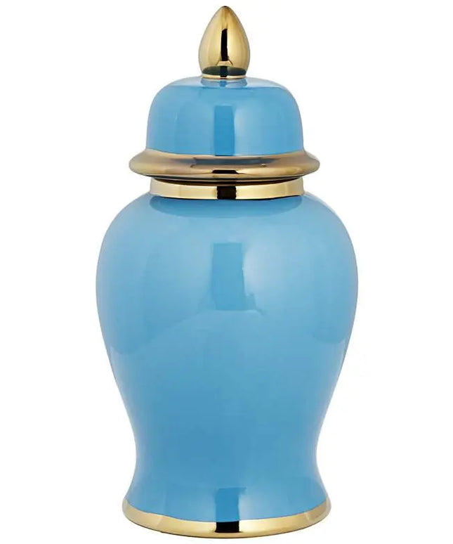 Nirvana Shiny Turquoise Porcelain Ginger Jar with Lid Kensington Hill