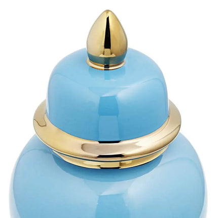 Nirvana Shiny Turquoise Porcelain Ginger Jar with Lid Kensington Hill
