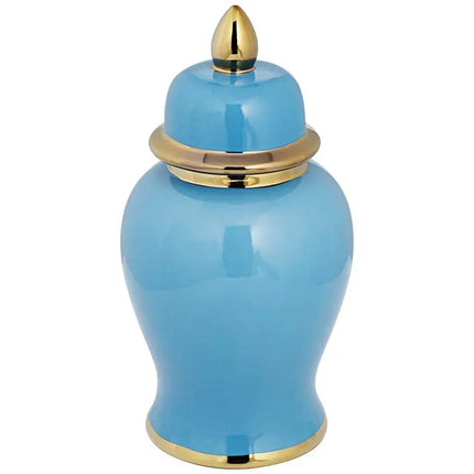 Nirvana Shiny Turquoise Porcelain Ginger Jar with Lid Kensington Hill