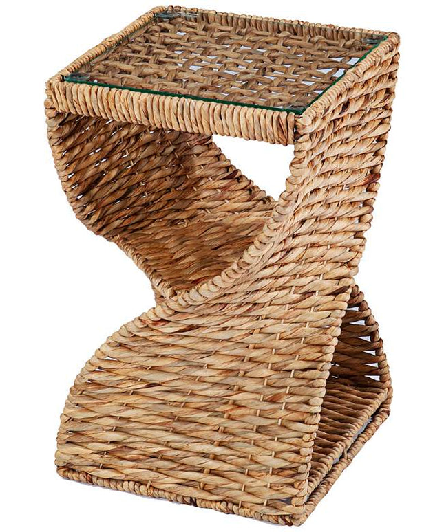 Nivala 14 1/4" Wide Natural Water Hyacinth Side Table