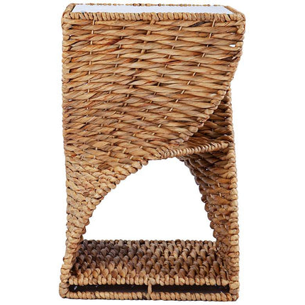Nivala 14 1/4" Wide Natural Water Hyacinth Side Table