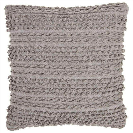 Nourison Lifestyle Light Gray 18" Square Throw Pillow Vision