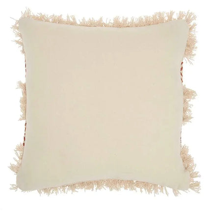 Nourison Shag Cream Metallic Ribbon 20" Square Throw Pillow Vision