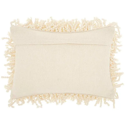 Nourison Shag Ivory Skinny Fugga 20" x 14" Throw Pillow Vision