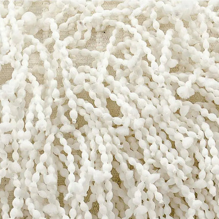 Nourison Shag White Skinny Fugga 20" x 14" Throw Pillow Vision