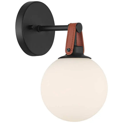 Nubuck 10 1/2" High Black and Brown Leather Wall Sconce Set of 2 360 Lighting