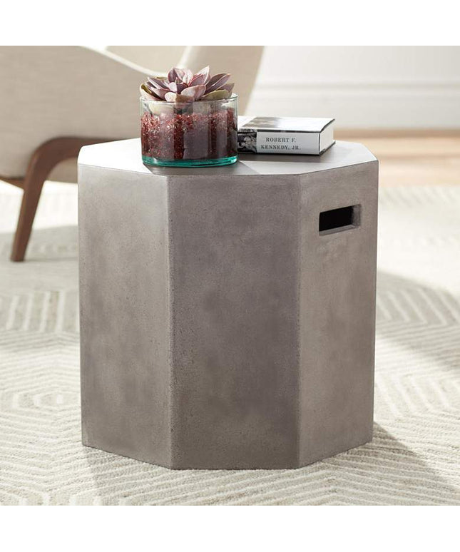 Ollo 18" High Gray Concrete End Table
