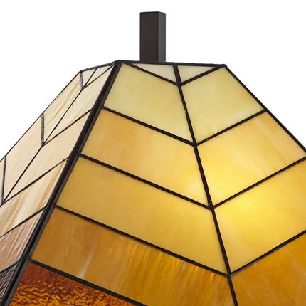 Pacific Coast 30 1/2" Tiffany-Style Amber Glass Pull Chain Table Lamp Pacific Coast Lighting