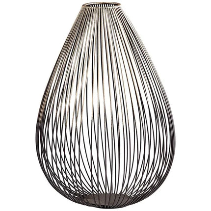 Pagoda Graphite Iron 10 1/2" High Modern Wire Vase Cyan Design