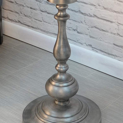 Pearson 18 1/2" Wide Antique Nickle Round Accent Table