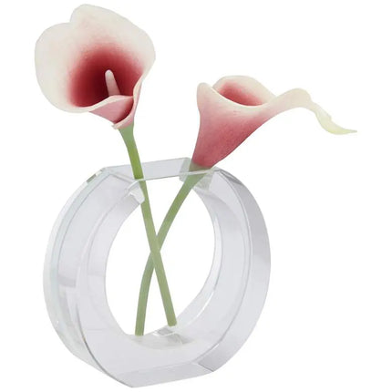 Polara 4 1/2" High Clear Glass Round Decorative Vase Studio 55D