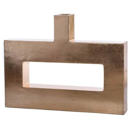 Pont Gold Leaf 32" Wide Cast Resin Vase Barnes and Ivy