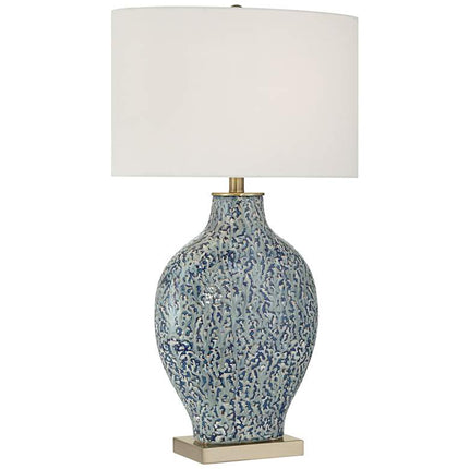 Possini Euro 29 1/2" High Victoria White and Blue Ceramic Table Lamp Possini Euro Design