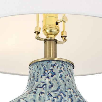 Possini Euro 29 1/2" High Victoria White and Blue Ceramic Table Lamp Possini Euro Design