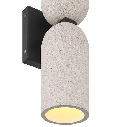 Possini Euro Amalfi 15"H Cement 2-Light LED Wall Sconce Set of 2
