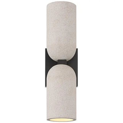 Possini Euro Amalfi 15"H Cement 2-Light LED Wall Sconce Set of 2