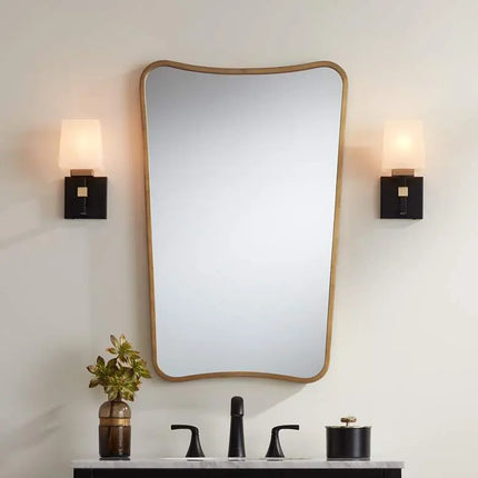 Possini Euro Beauregard Wall Sconce Set with Uttermost Segundo Wall Mirror Possini Euro Design