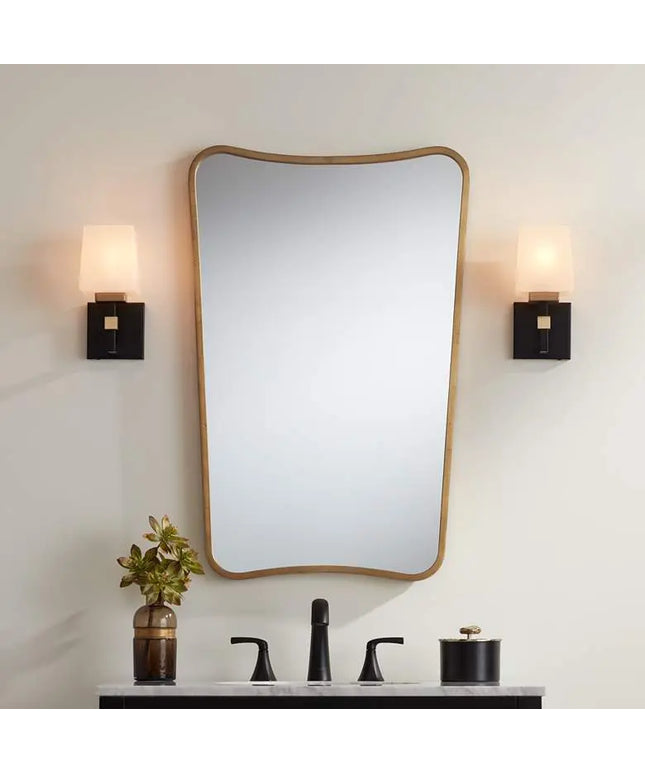 Possini Euro Beauregard Wall Sconce Set with Uttermost Segundo Wall Mirror Possini Euro Design