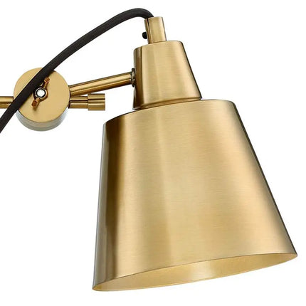 Possini Euro Capetown 8" High Warm Brass Swivel Wall Sconce Set of 2 Possini Euro Design