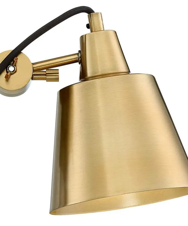 Possini Euro Capetown 8" High Warm Brass Swivel Wall Sconce Set of 2 Possini Euro Design