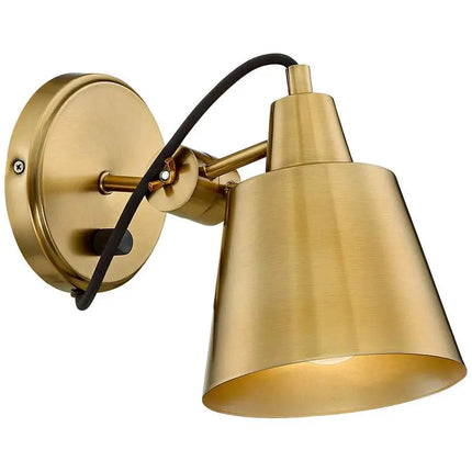 Possini Euro Capetown 8" High Warm Brass Swivel Wall Sconce Set of 2 Possini Euro Design
