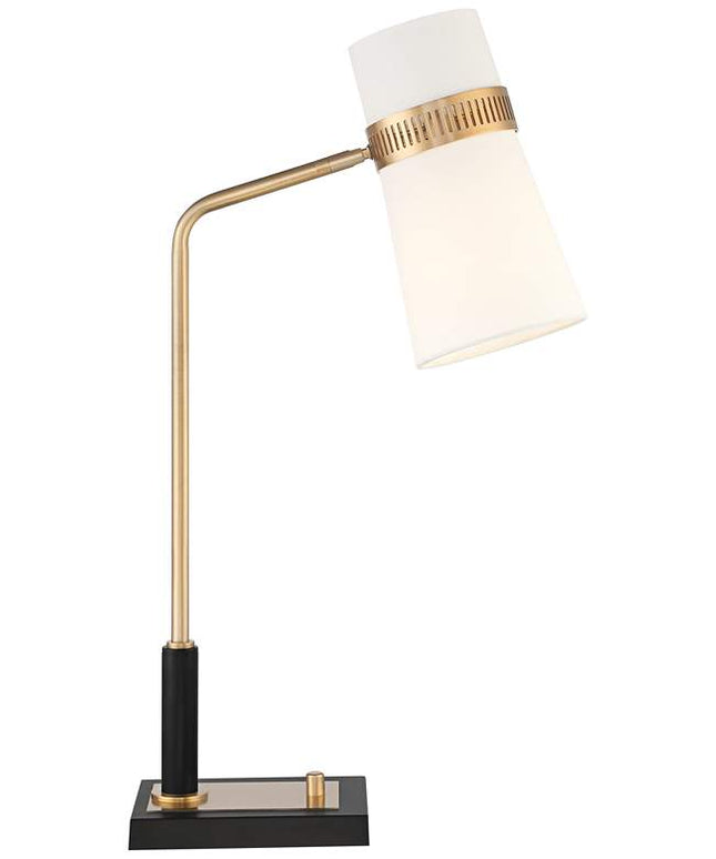 Possini Euro Cartwright 32" Antique Brass and Black USB Desk Lamp Possini Euro Design