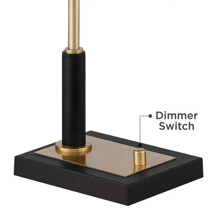 Possini Euro Cartwright 32" Antique Brass and Black USB Desk Lamp Possini Euro Design