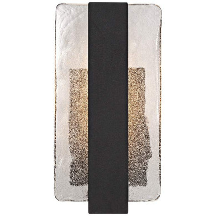 Possini Euro Cascadia 11 3/4" Black and Glass LED Sconces Set of 2