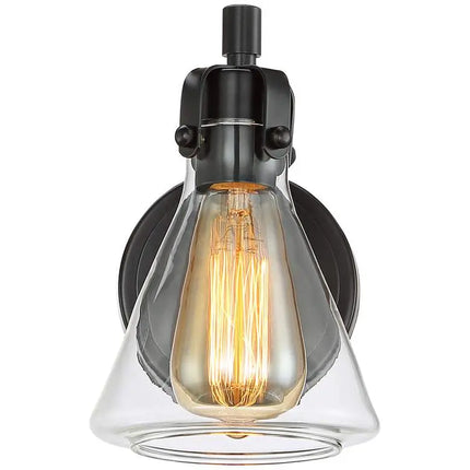 Possini Euro Cindy 8 1/2" High Bronze Beaker Wall Sconce Set of 2 Possini Euro Design