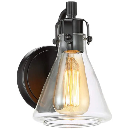 Possini Euro Cindy 8 1/2" High Bronze Beaker Wall Sconce Set of 2 Possini Euro Design